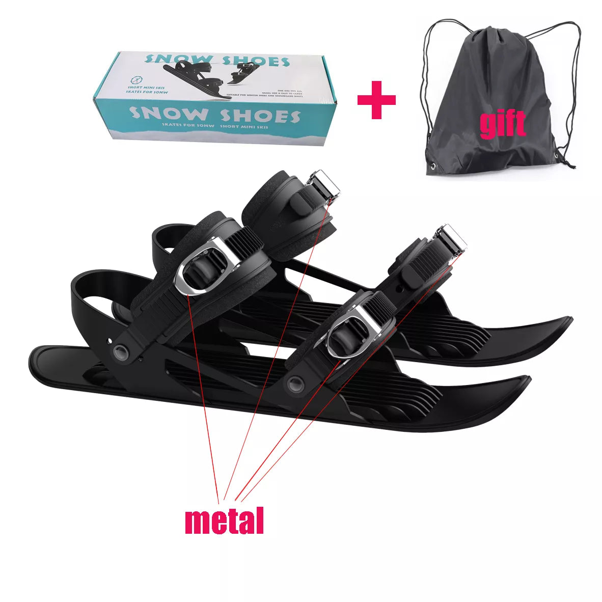 Winter Sports Ski Shoe Blades – Snow Skates for Ultimate Glide Fun