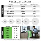 PVC Yoga & Exercise Ball | Anti-Burst Balance Ball for Home Gym & Pilates (45cm–85cm) - FitZone360