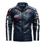 Men’s Vintage Motorcycle Jacket | Embroidered Biker Bomber Coat