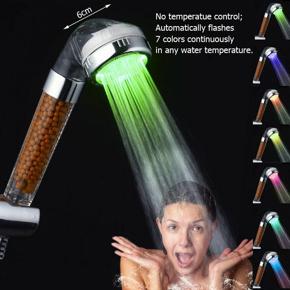 LED Mineral Spa Shower Head | Eco-Friendly, Water-Saving & Spa-Like Experience 🌈🚿 - FitZone360