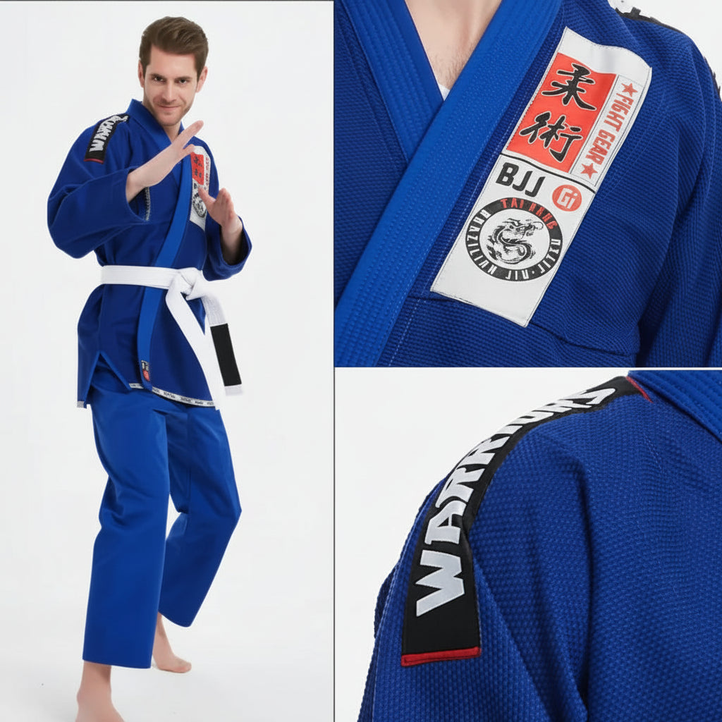 High-Quality Brazilian Jiu Jitsu Gi for Men & Women | White Belt Included - FitZone360