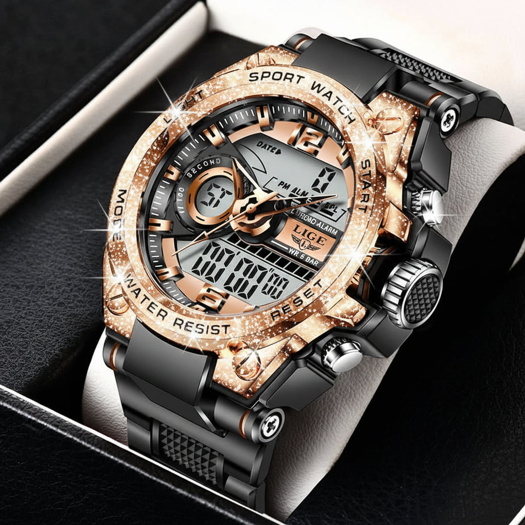 Men's and Women's Sports Watch 50m Waterproof LED Quartz Clock - FitZone360