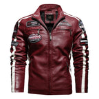 Men’s Vintage Motorcycle Jacket | Embroidered Biker Bomber Coat