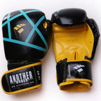 Pair of black and yellow boxing gloves with 'Another Boxer' branding on a white background