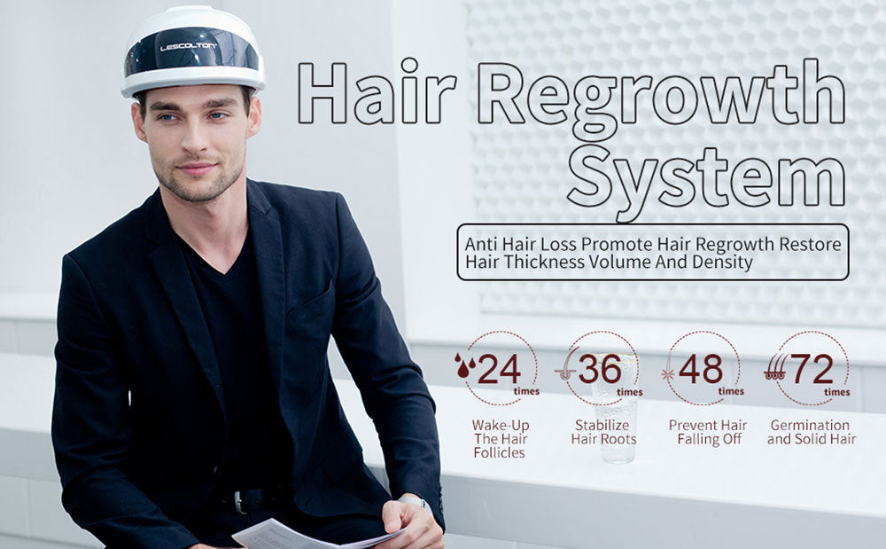"Infrared Laser Hair Growth Helmet | FDA-Cleared LLLT Therapy for Hair Regrowth" - FitZone360