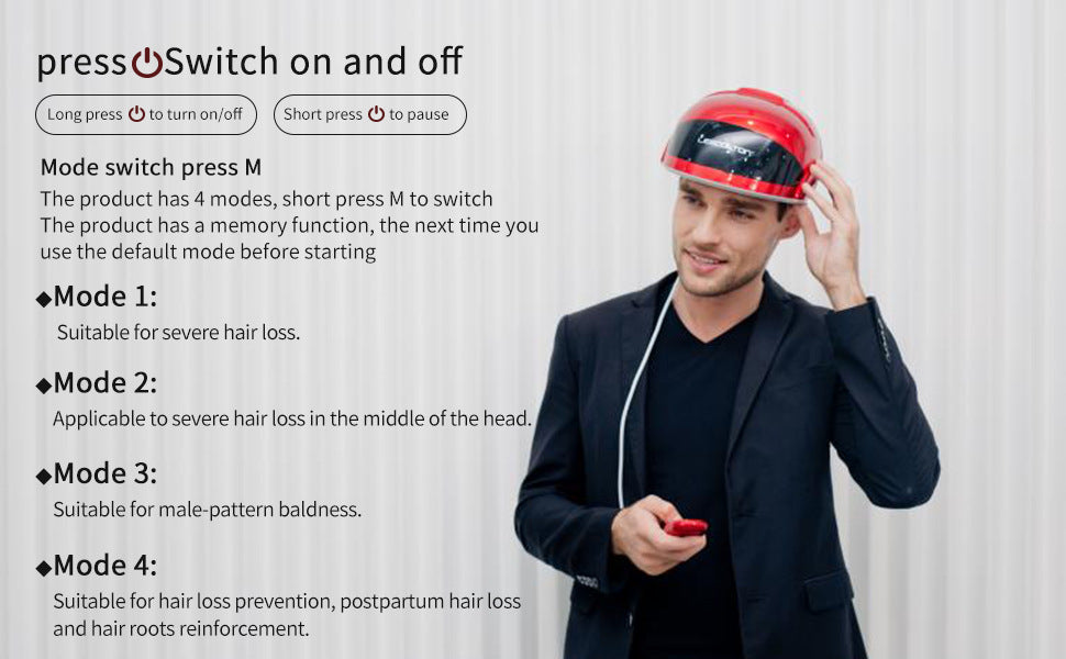 "Infrared Laser Hair Growth Helmet | FDA-Cleared LLLT Therapy for Hair Regrowth" - FitZone360
