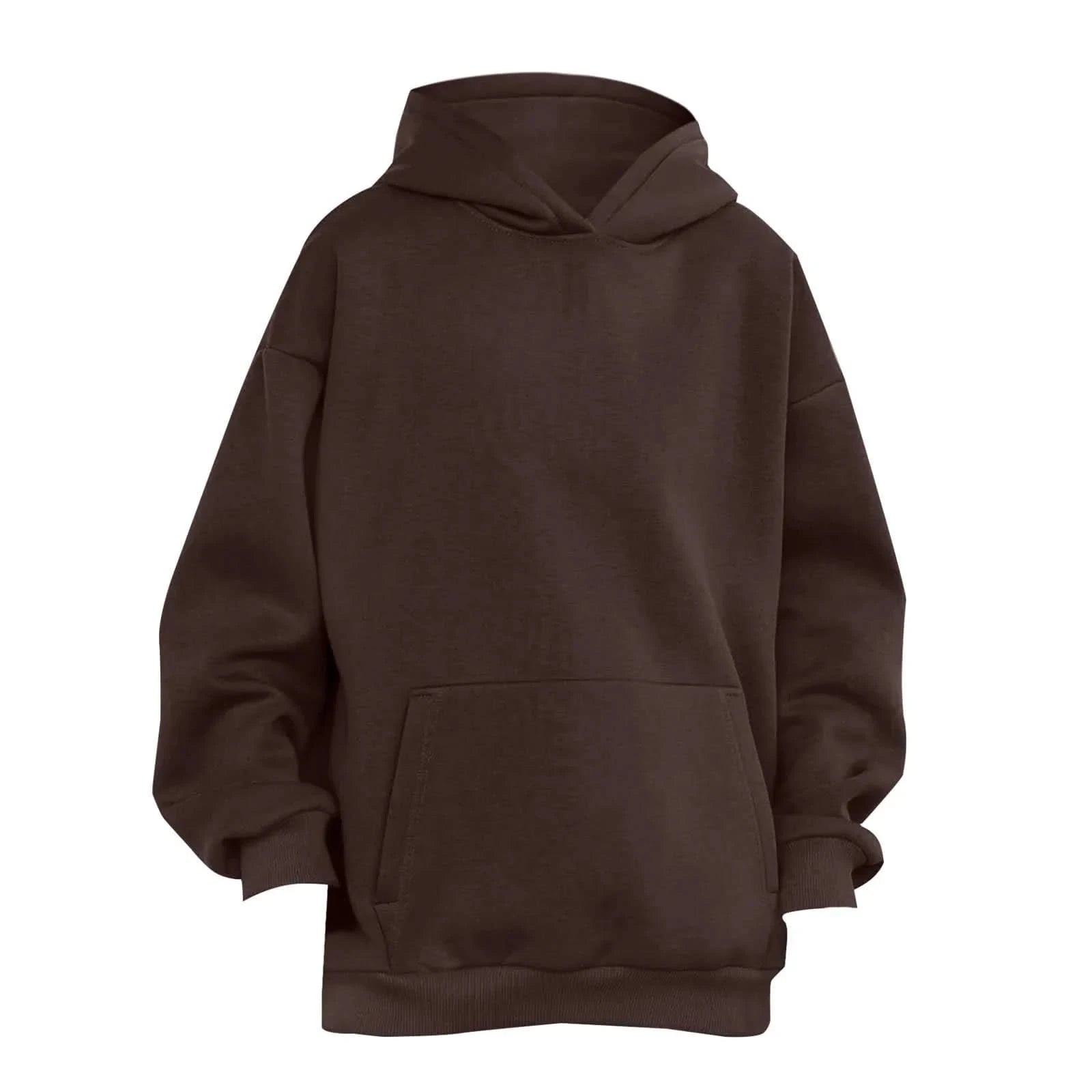 Trendy Solid Color Sports Hoodies | Fleece Sweatshirts for Men & Women | Couple Pullover for Spring & Autumn - FitZone360