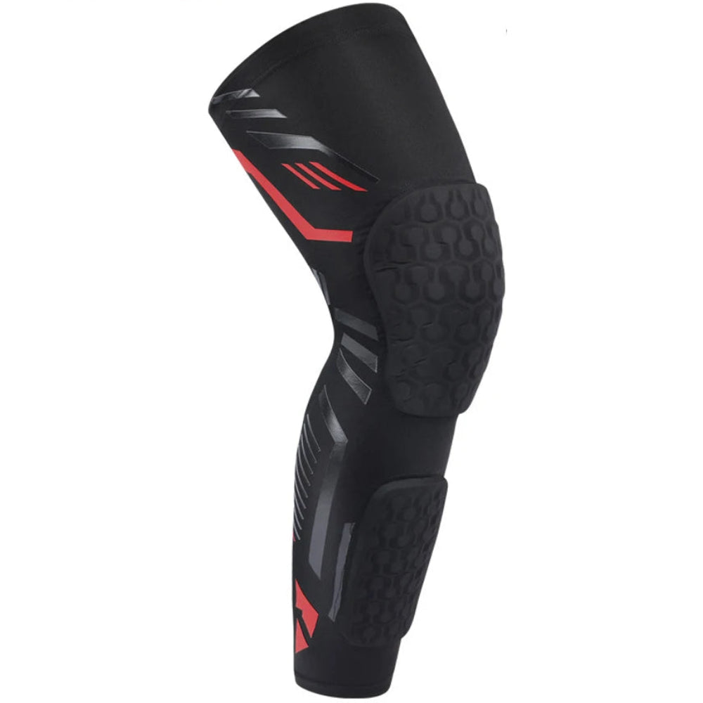 Padded Knee & Shin Compression Sleeve for Muay Thai, MMA & Martial Arts | Impact Protection, Support & Flexibility