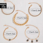 Vintage Turkish Evil Eye Beaded Stacking Bracelet Set | Lucky Multi-Layer Jewelry for Women & Men, Gift Idea - FitZone360