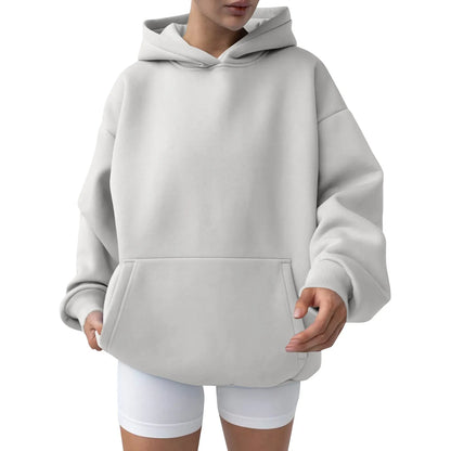 Trendy Solid Color Sports Hoodies | Fleece Sweatshirts for Men & Women | Couple Pullover for Spring & Autumn - FitZone360