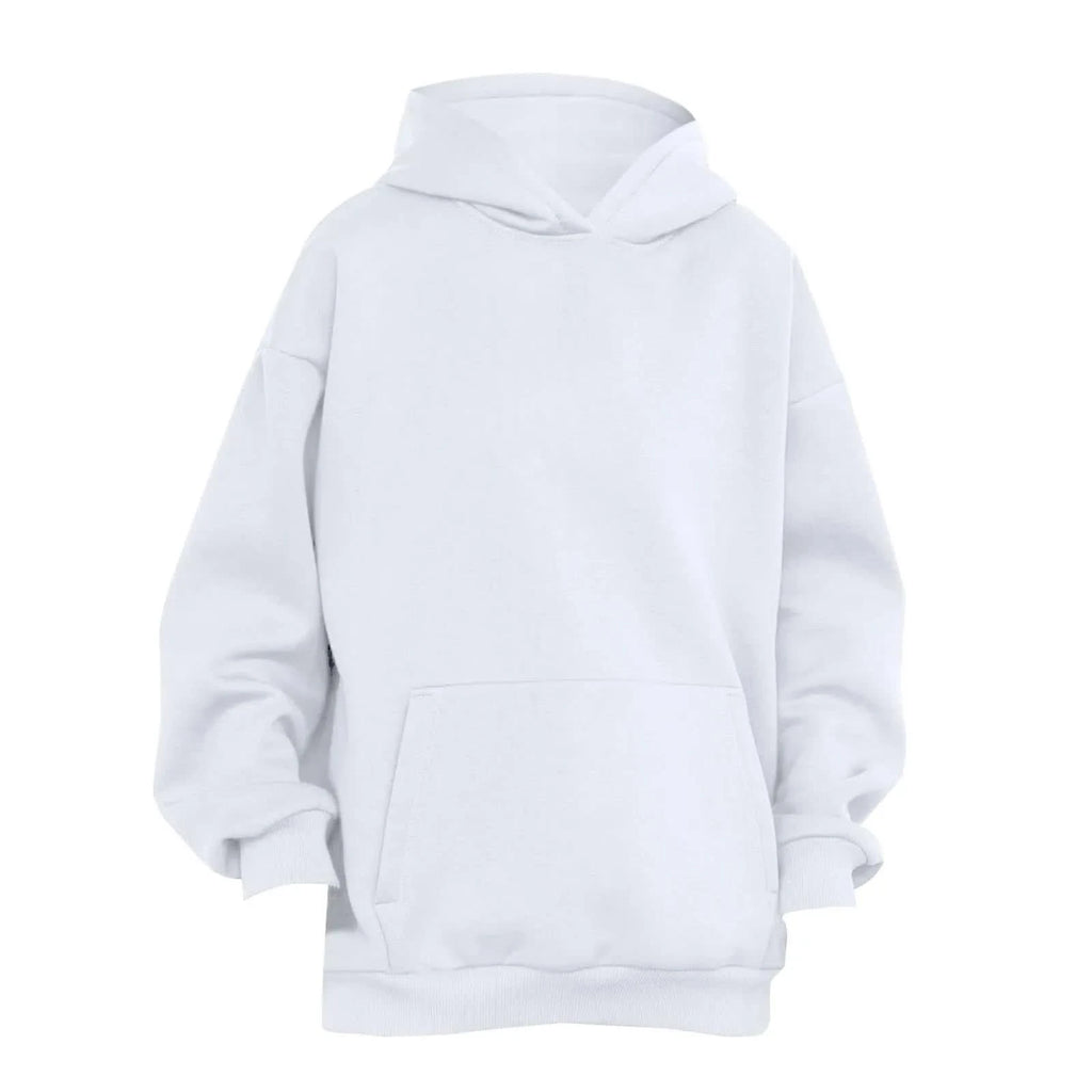 Trendy Solid Color Sports Hoodies | Fleece Sweatshirts for Men & Women | Couple Pullover for Spring & Autumn - FitZone360