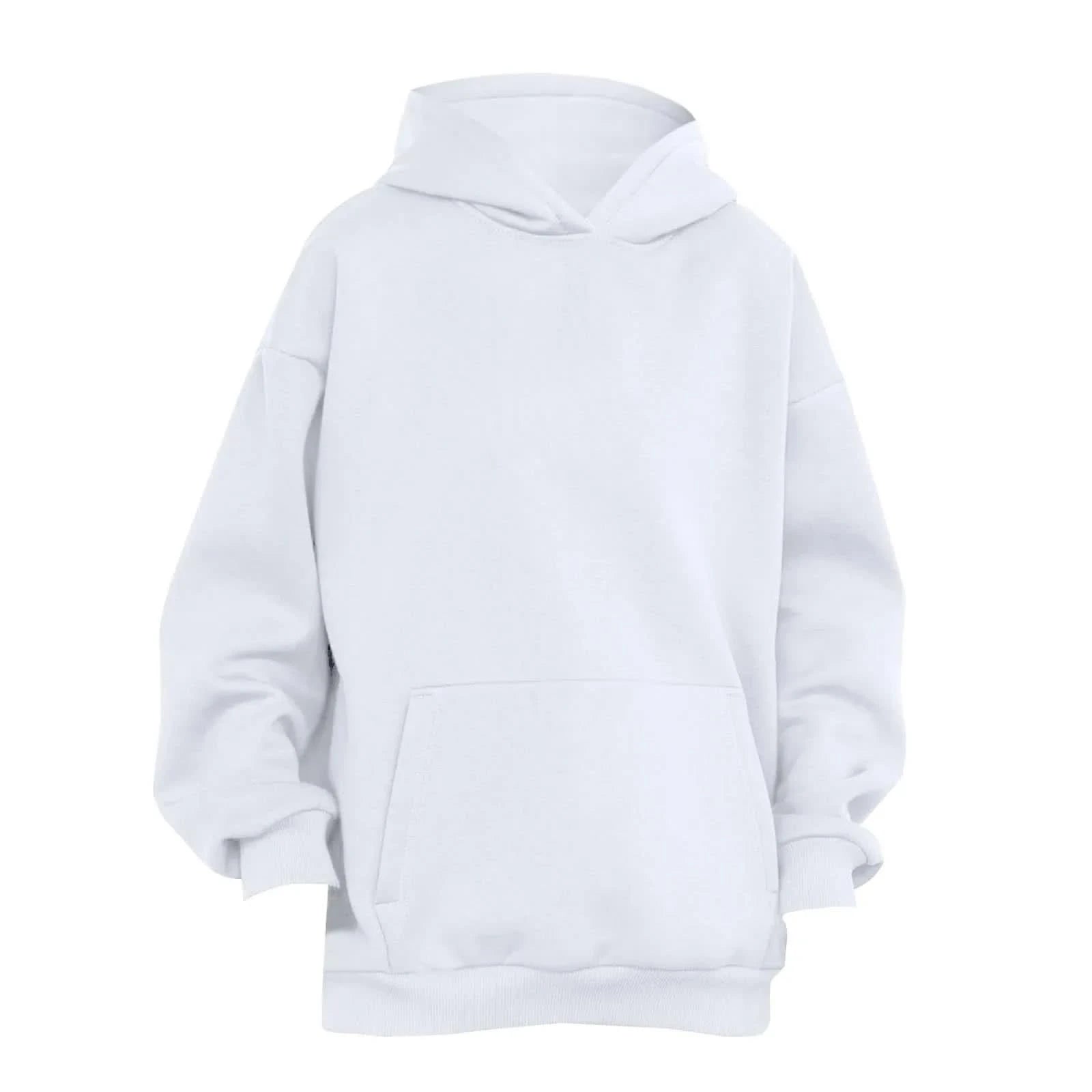 Trendy Solid Color Sports Hoodies | Fleece Sweatshirts for Men & Women | Couple Pullover for Spring & Autumn - FitZone360