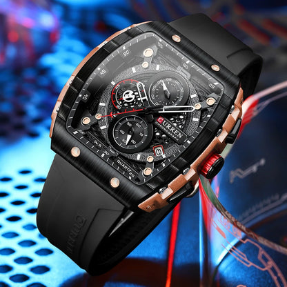 Top Brand Men's Watches | Luxury Square Quartz Wristwatch - FitZone360