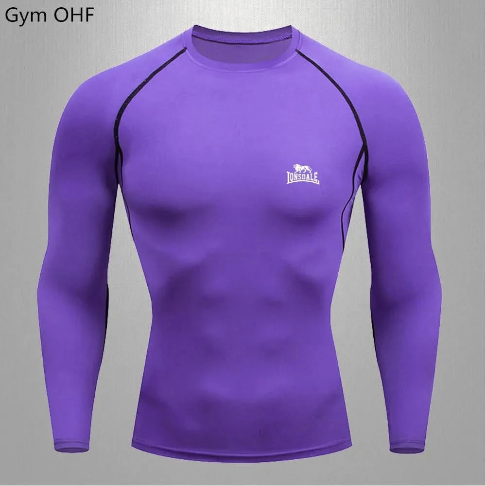 Lonsdale Men's Compression Gym Shirt – Quick-Dry Tight Fit for Fitness & Training - FitZone360