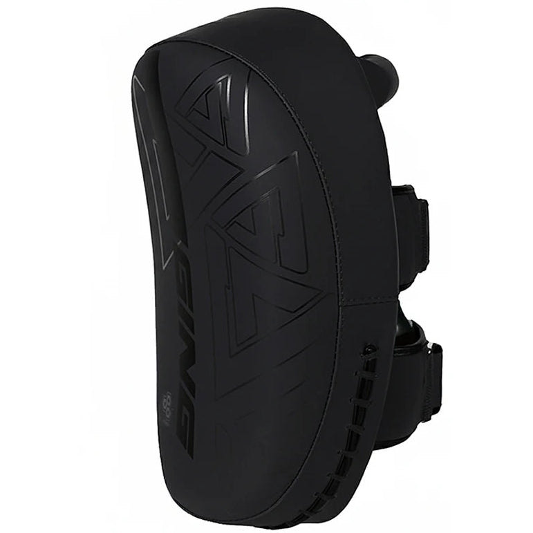 Black knee pad with brand logo on a white background
