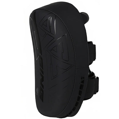 Black knee pad with brand logo on a white background