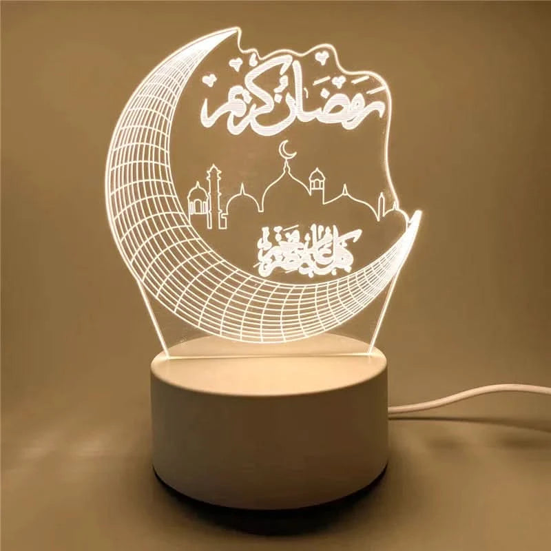 Gold Moon & Star Night Light | Decorative USB Lamp for Festivals or Home Décor - FitZone360