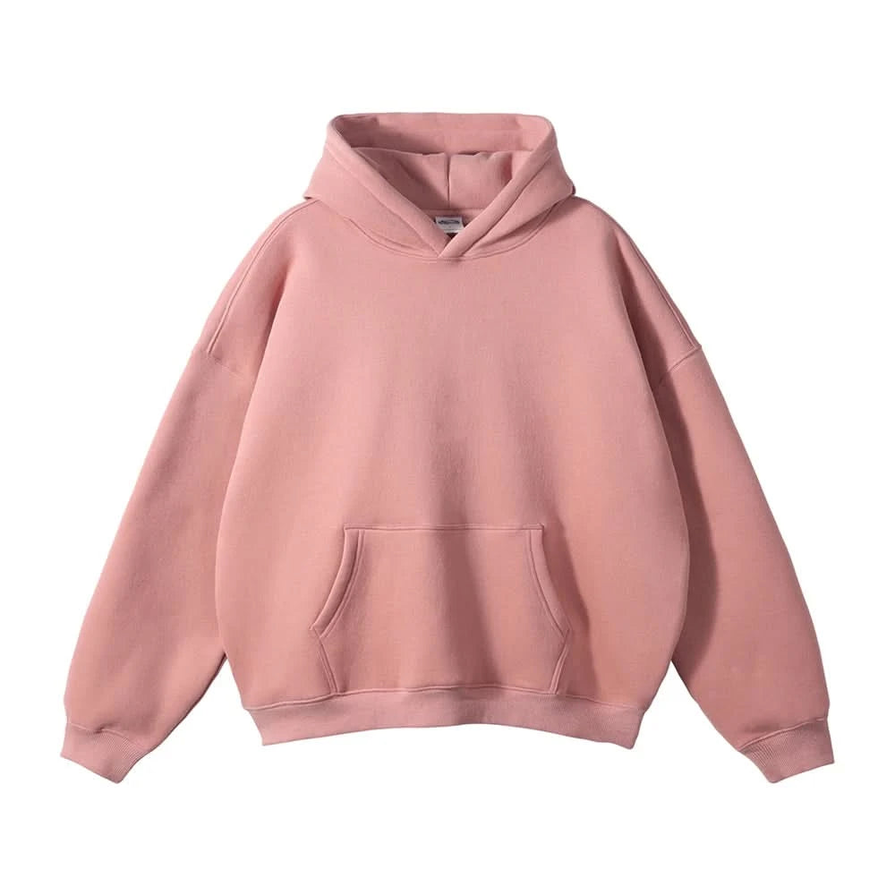 Fleece Hooded Sweatshirt | Unisex Oversized Winter Hoodie Pullover - FitZone360