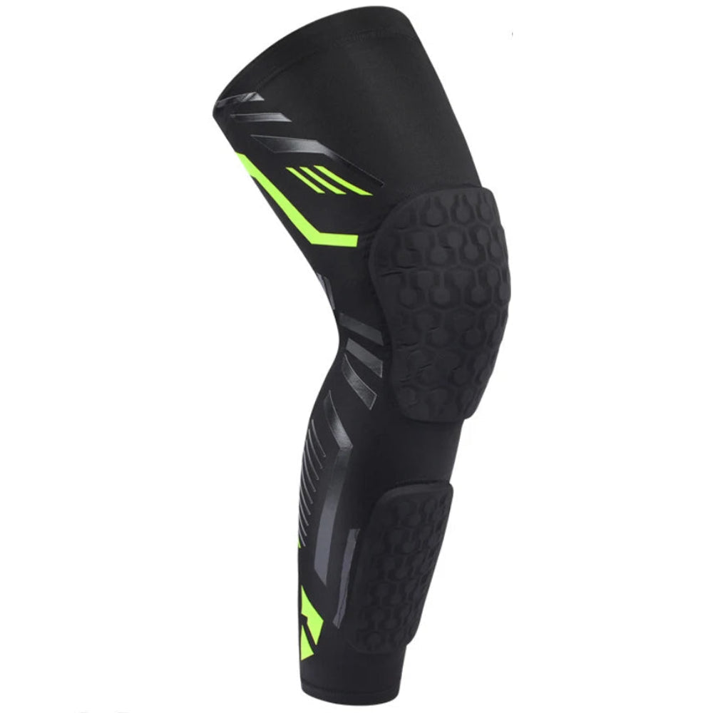 Padded Knee & Shin Compression Sleeve for Muay Thai, MMA & Martial Arts | Impact Protection, Support & Flexibility - FitZone360