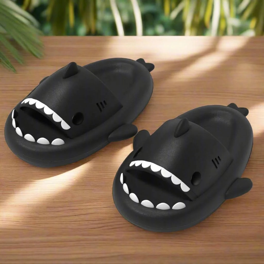 🦈 Shark Summer Slippers | Ultra-Soft Comfort with Non-Slip Grip & Elevated Sole - FitZone360