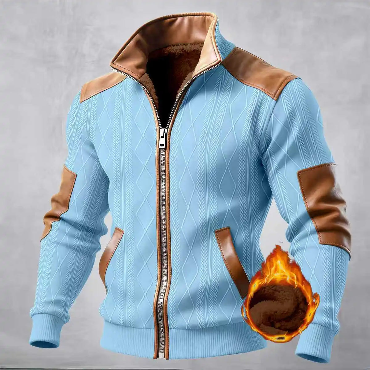 Men's Windproof Sports Jacket – Warm Zip-Up Casual Coat for Spring & Autumn