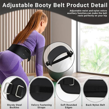 Premium Hip Thrust Belt for Glute Workouts | Supports Dumbbells, Kettlebells & Plates | Home & Gym Fitness Accessory - FitZone360