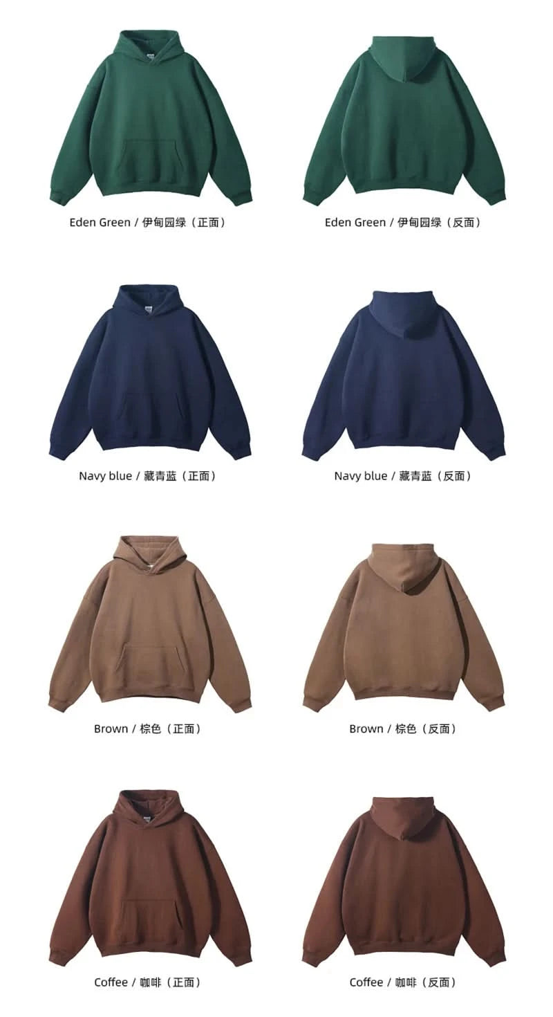 Fleece Hooded Sweatshirt | Unisex Oversized Winter Hoodie Pullover - FitZone360