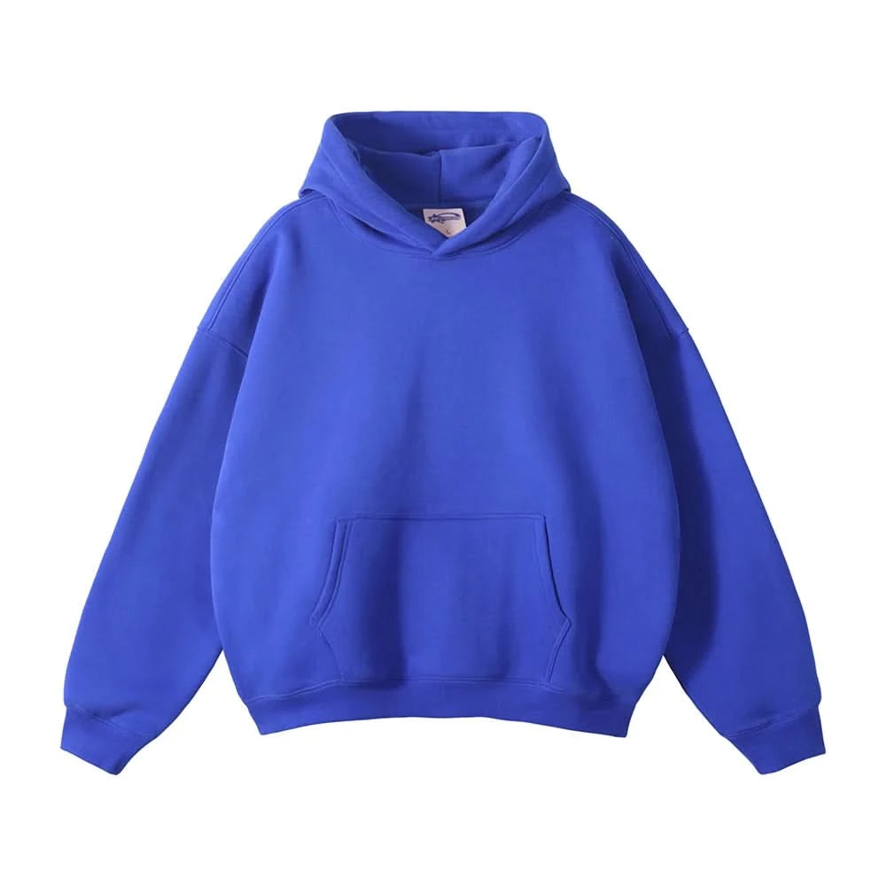 Fleece Hooded Sweatshirt | Unisex Oversized Winter Hoodie Pullover - FitZone360