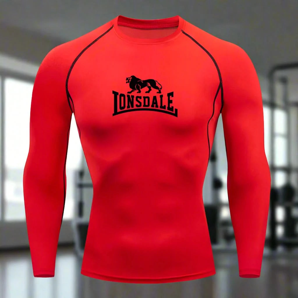 Lonsdale Men's Compression Gym Shirt – Quick-Dry Tight Fit for Fitness & Training - FitZone360