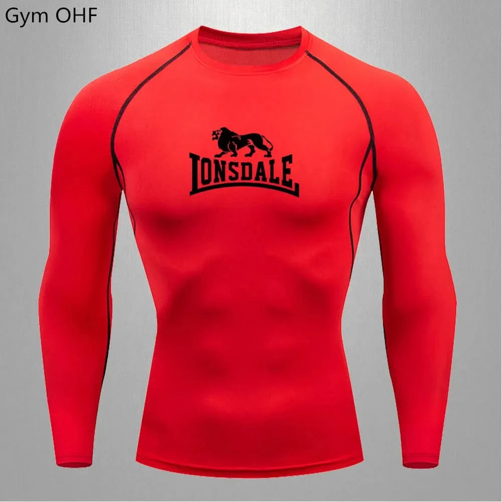 Lonsdale Men's Compression Gym Shirt – Quick-Dry Tight Fit for Fitness & Training - FitZone360