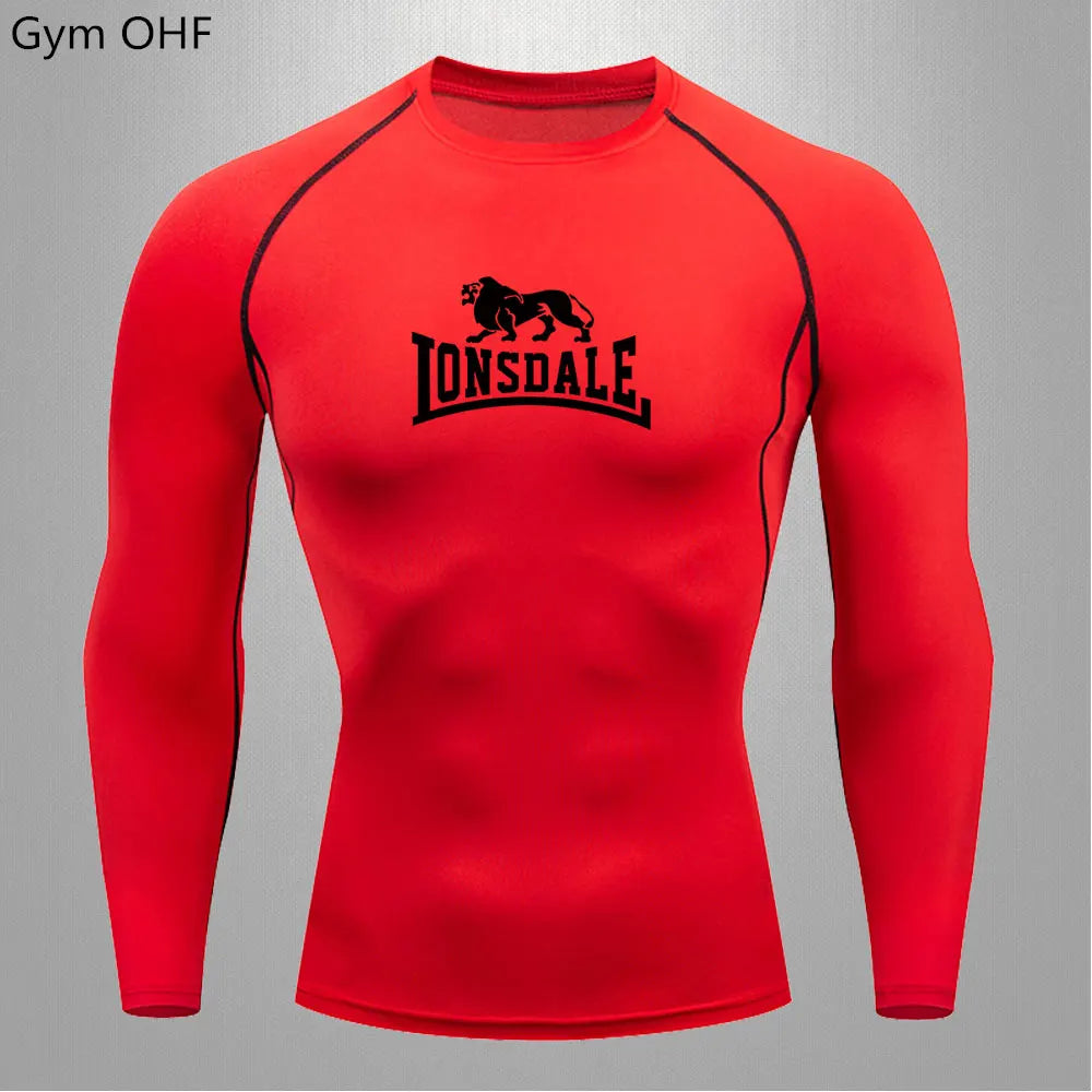 Lonsdale Men's Compression Gym Shirt – Quick-Dry Tight Fit for Fitness & Training - FitZone360