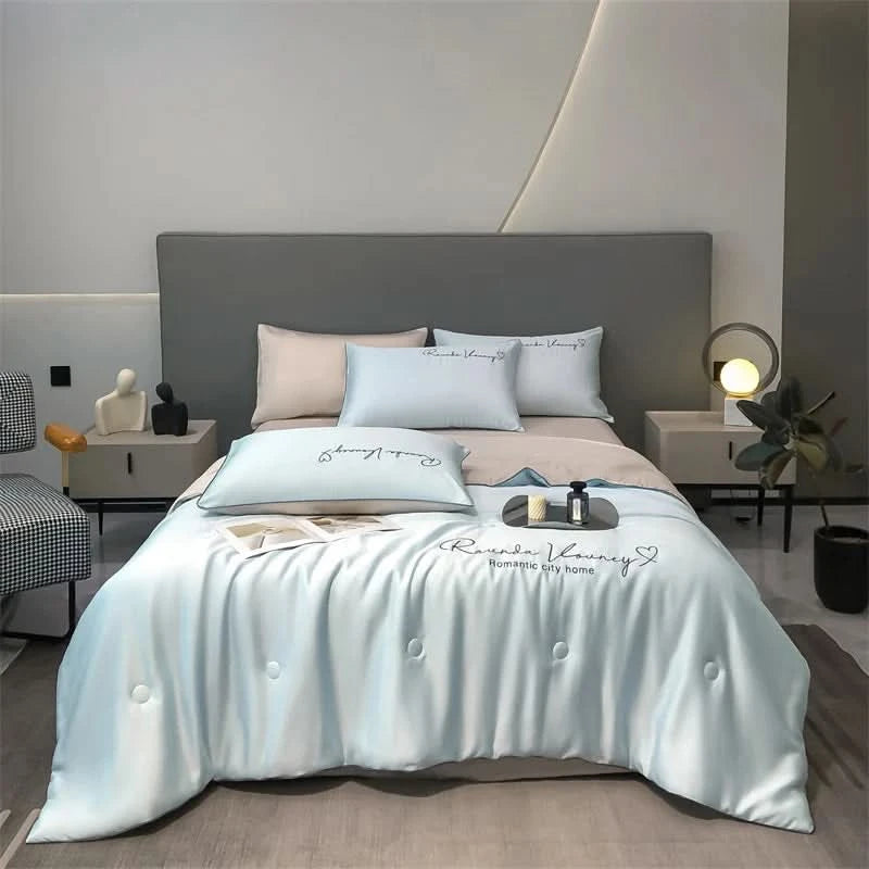 Air Conditioning Blanket | Premium Washable Ice Silk Summer Quilt Set - FitZone360
