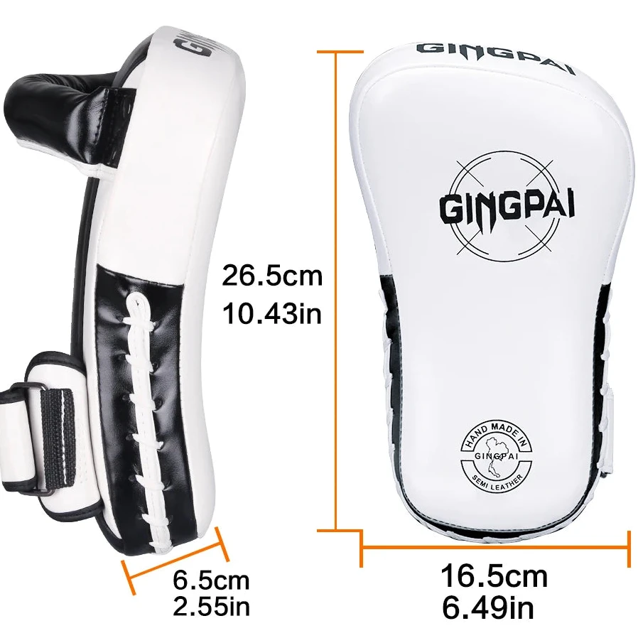 Muay Thai Pads | Kickboxing & MMA Striking Training | Single Arm Strap - FitZone360