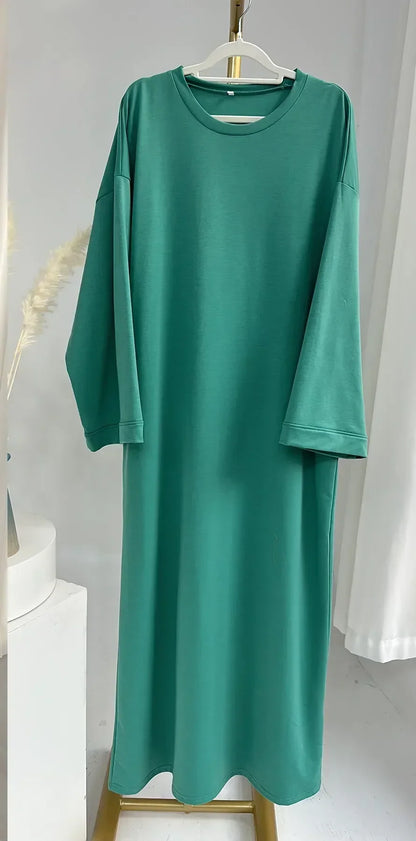 Casual Muslim Abaya Sweatshirt Dress for Women | Modest Daily Wear