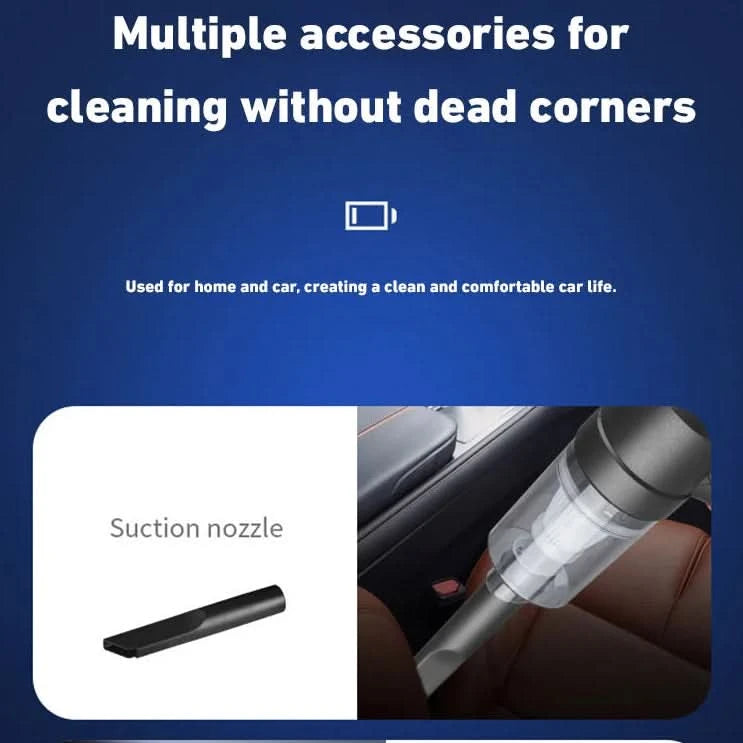 Wireless Car Vacuum Cleaner – 120W High Power, 1200mAh Cordless Handheld Auto Vacuum, Portable & Rechargeable - FitZone360