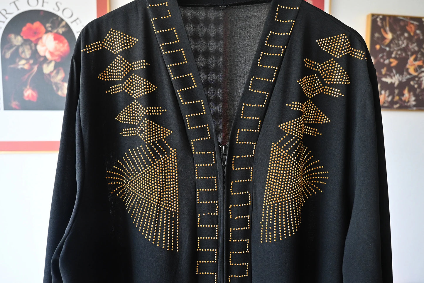 Elegant Chiffon Open Abaya with Zipper | Modest Muslim Women's Dress - FitZone360