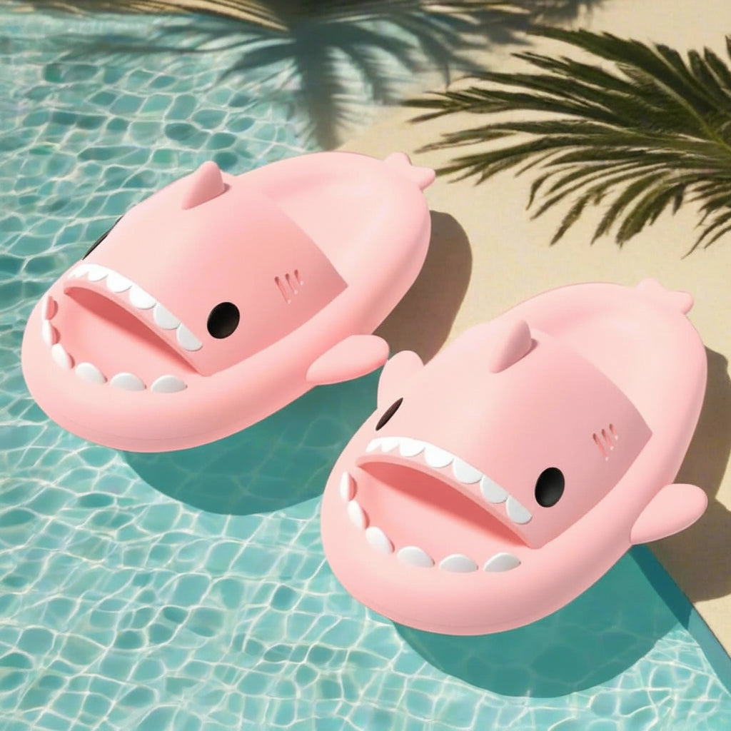 🦈 Shark Summer Slippers | Ultra-Soft Comfort with Non-Slip Grip & Elevated Sole - FitZone360
