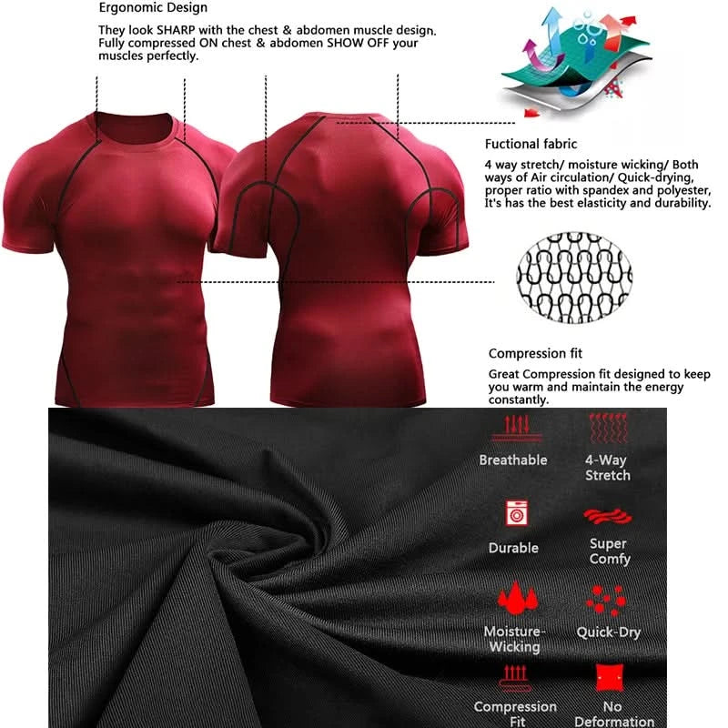 FlexCore Compression Tee: Elevate Your Workout Experience - FitZone360