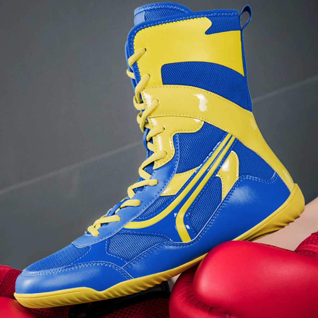 Professional Boxing Boots | High-Top Lightweight Ring Footwear - FitZone360