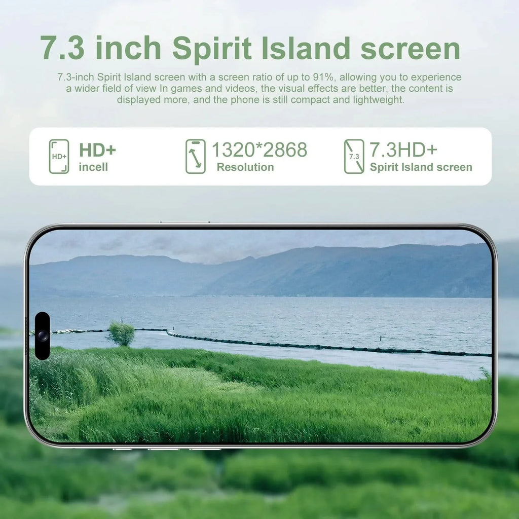 16 Pro Max 7.3" HD 5G Smartphone | Global Android 14 Mobile Phone with Dual SIM, 8000mAh Battery, Unlocked 4G/5G Cellphone - FitZone360