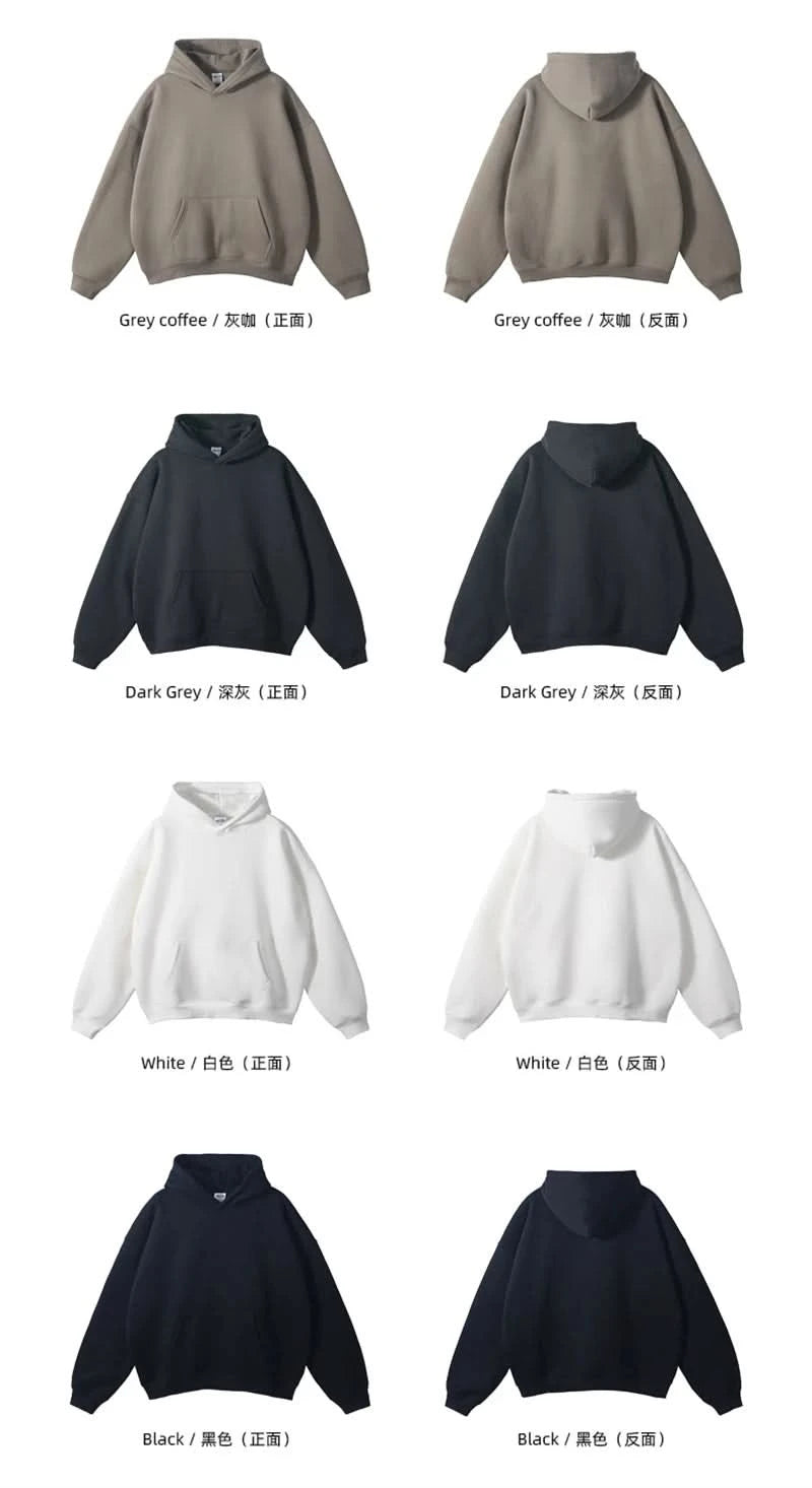 Fleece Hooded Sweatshirt | Unisex Oversized Winter Hoodie Pullover - FitZone360