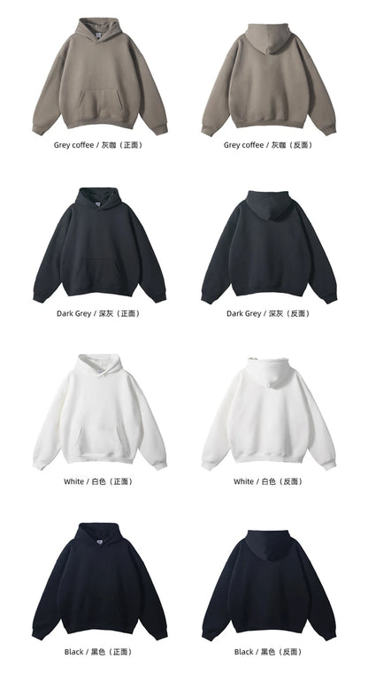 Fleece Hooded Sweatshirt | Unisex Oversized Winter Hoodie Pullover