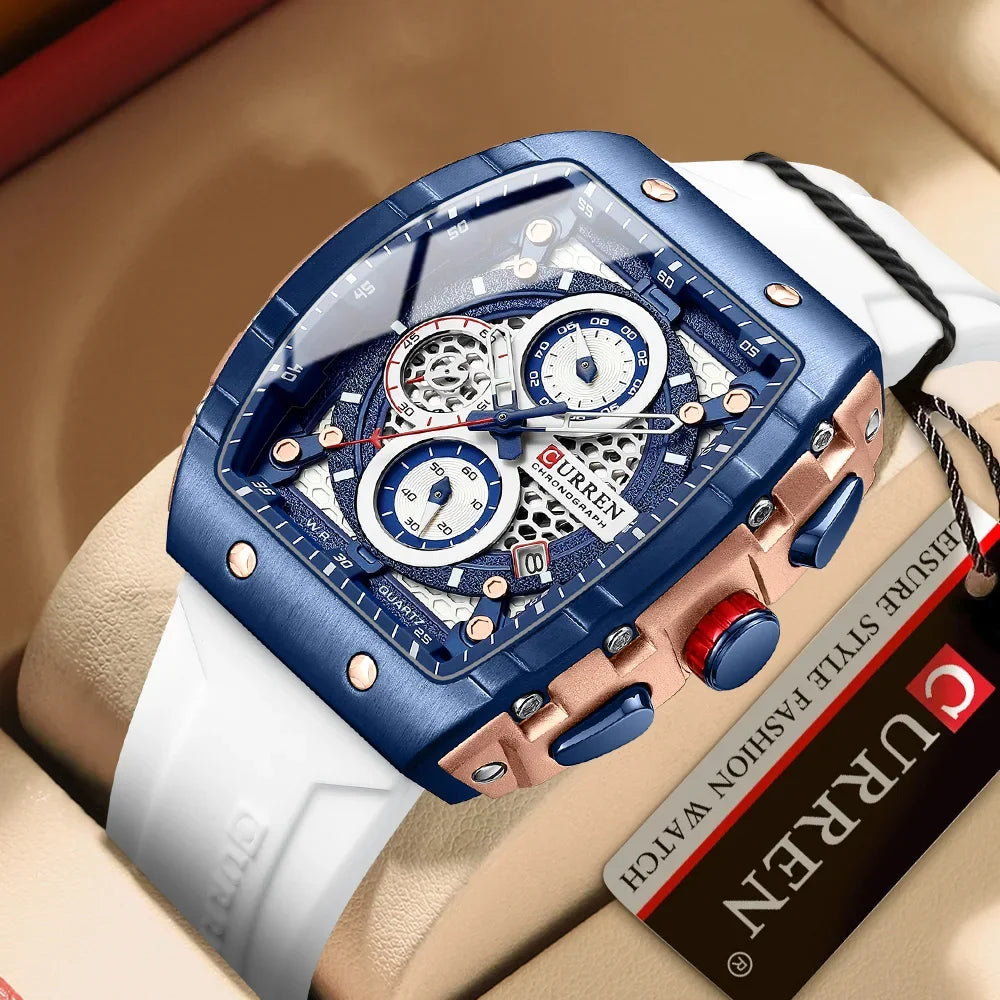 Top Brand Men's Watches | Luxury Square Quartz Wristwatch - FitZone360