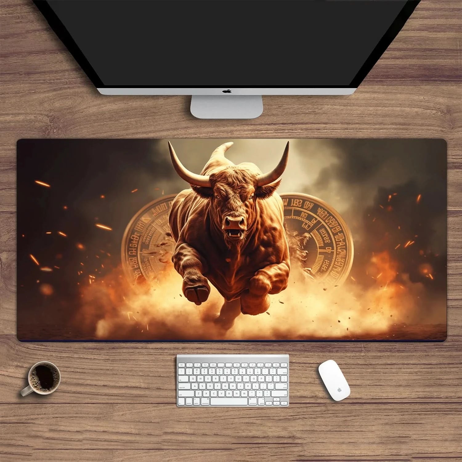 Chart Pattern Mouse Pad | Candlestick Art Desk Pad for Crypto Traders, Investors | Bitcoin, PEPE & Forex Enthusiasts - FitZone360