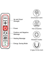 Neck & Shoulder Massager Shiatsu | 3D Deep Tissue with Heat & Adjustable Intensity - FitZone360