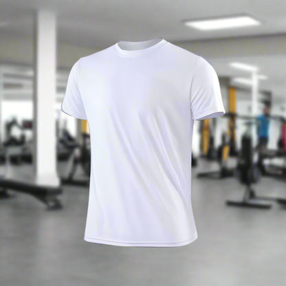 Men's Quick Dry Moisture-Wicking Gym T-Shirt – Lightweight Activewear Top - FitZone360