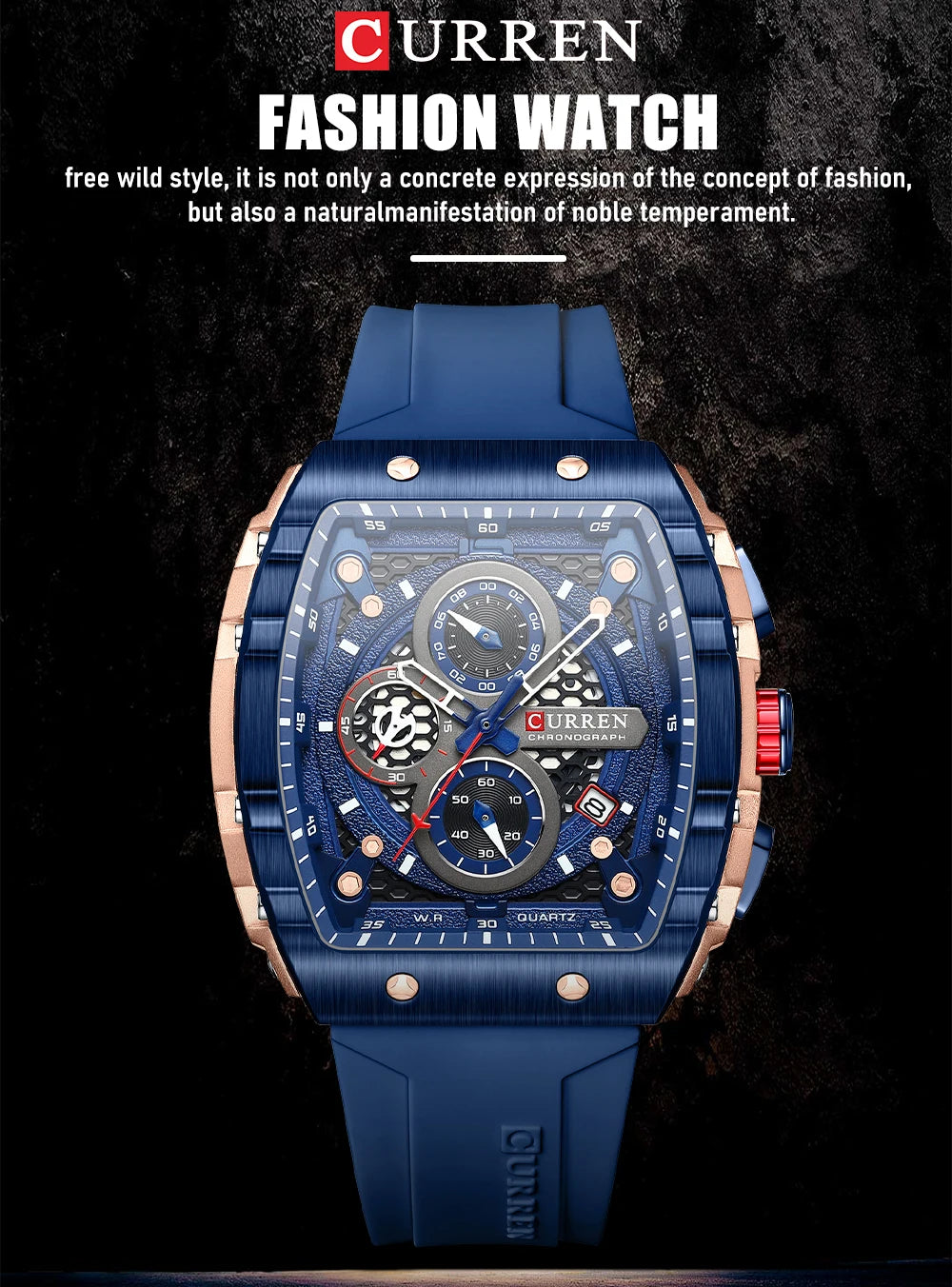 Top Brand Men's Watches | Luxury Square Quartz Wristwatch - FitZone360