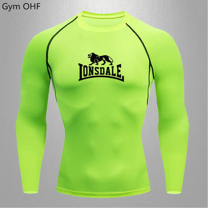 Lonsdale Men's Compression Gym Shirt – Quick-Dry Tight Fit for Fitness & Training - FitZone360