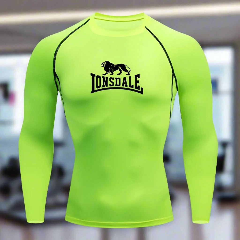 Lonsdale Men's Compression Gym Shirt – Quick-Dry Tight Fit for Fitness & Training - FitZone360