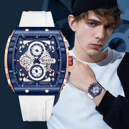 Top Brand Men's Watches | Luxury Square Quartz Wristwatch - FitZone360